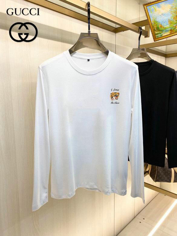 Wholesale Cheap G.ucci Long Sleeve Round Collar T Shirts for Sale