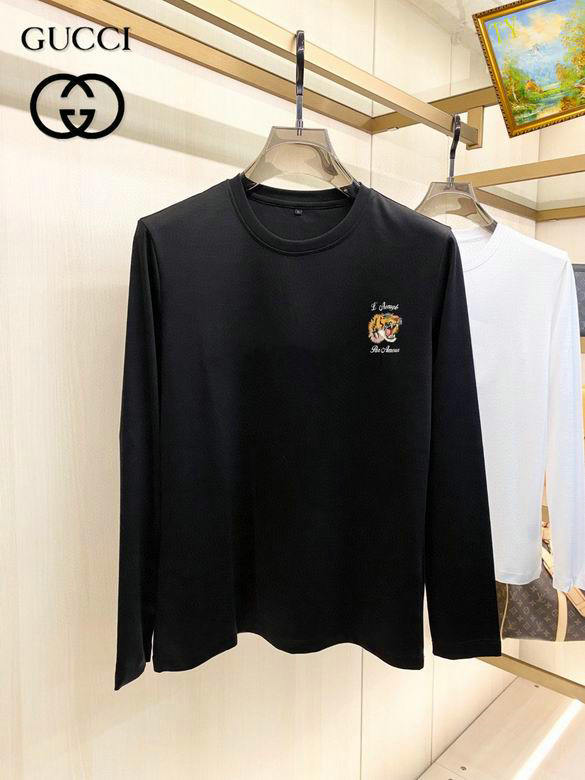 Wholesale Cheap G.ucci Long Sleeve Round Collar T Shirts for Sale
