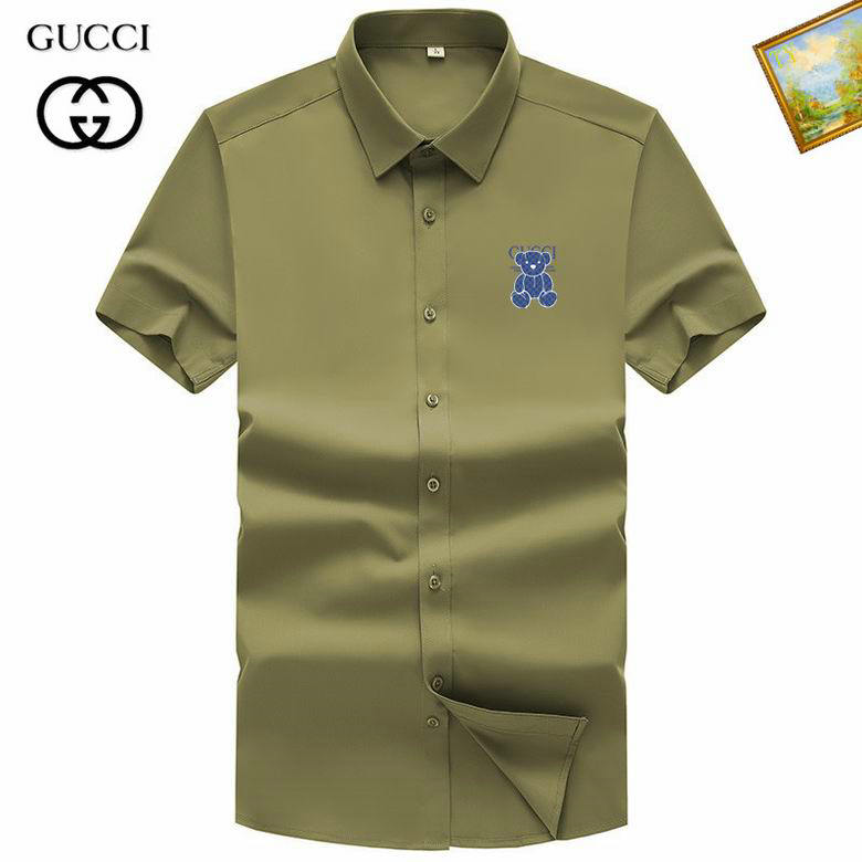 Wholesale Cheap G ucci Short Sleeve Shirts for Sale