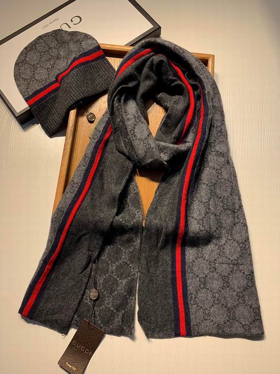 Wholesale Cheap G ucci Scarf Hats set