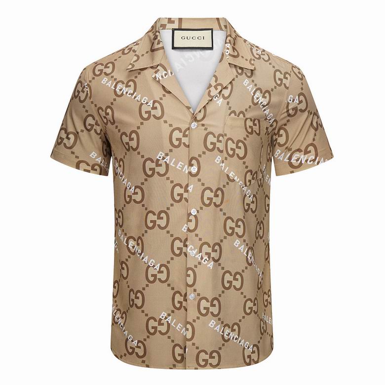 Wholesale Cheap G ucci Short Sleeve Shirts for Sale