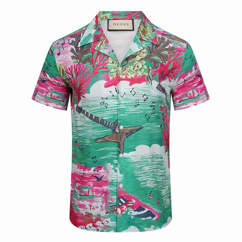 Wholesale Cheap G ucci Short Sleeve Shirts for Sale