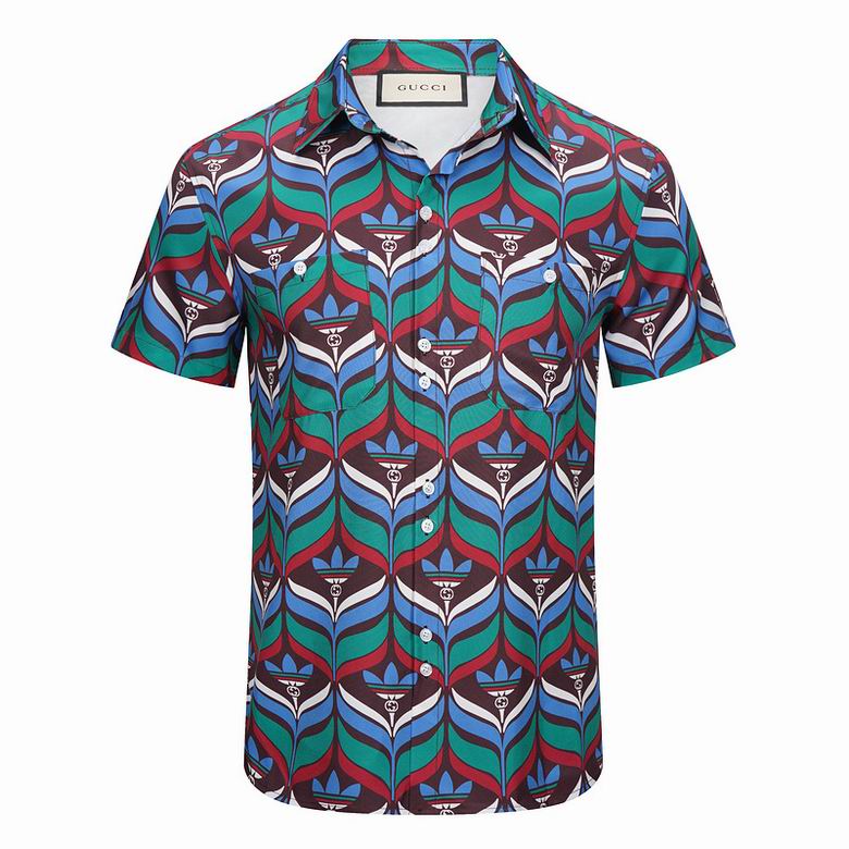 Wholesale Cheap G ucci Short Sleeve Shirts for Sale