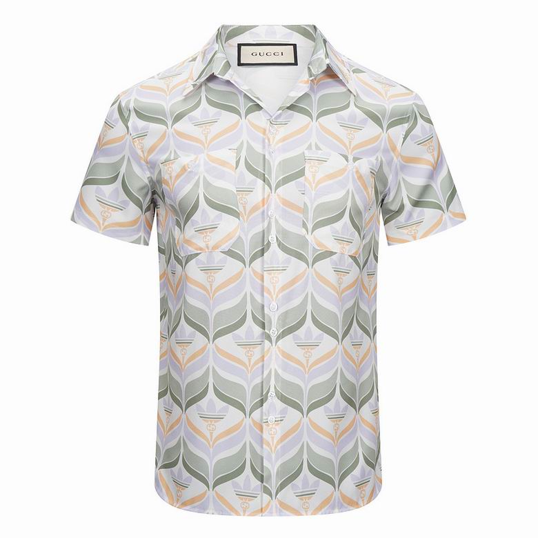 Wholesale Cheap G ucci Short Sleeve Shirts for Sale
