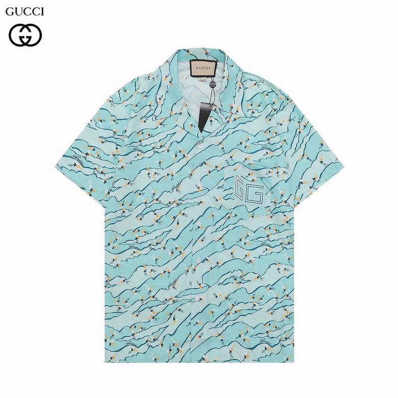 Wholesale Cheap G ucci Short Shirts for Sale