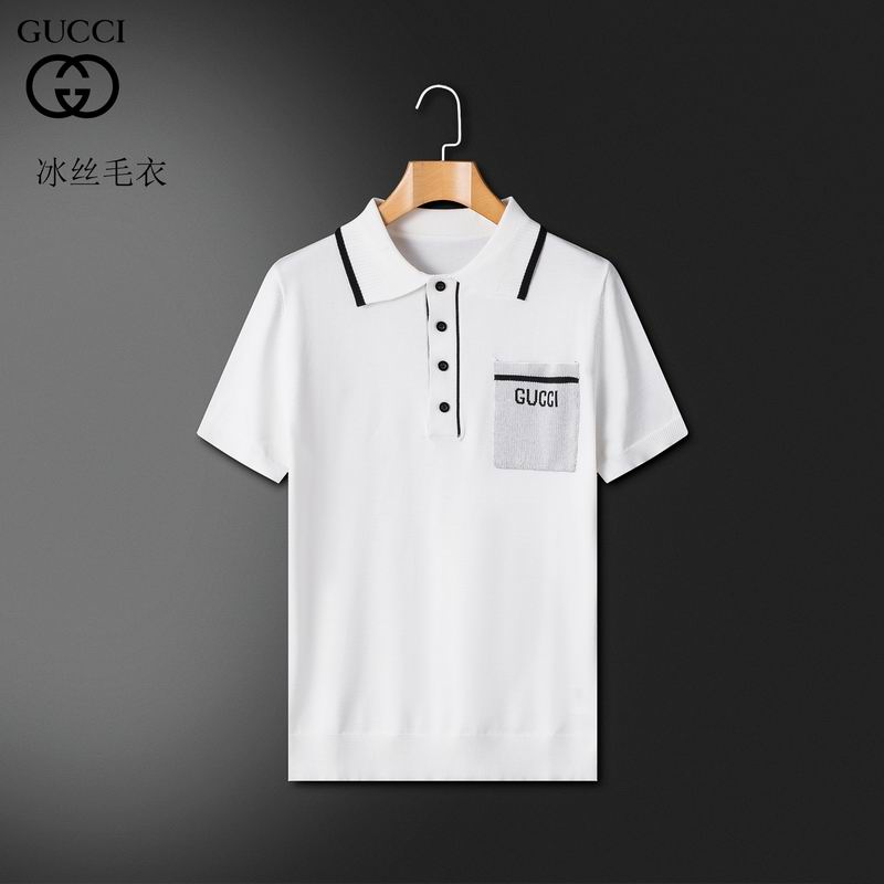 Wholesale High-quality G.ucci Short Sleeve Lapel Replica T-Shirts for sale