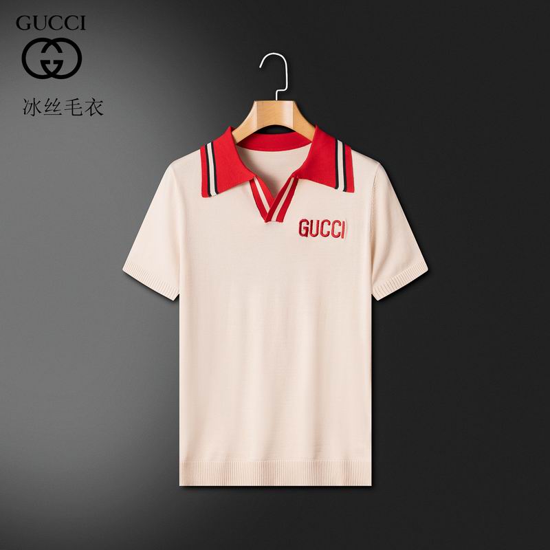 Wholesale High-quality G.ucci Short Sleeve Lapel Replica T-Shirts for sale
