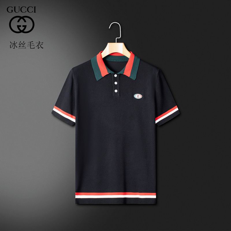 Wholesale High-quality G.ucci Short Sleeve Lapel Replica T-Shirts for sale