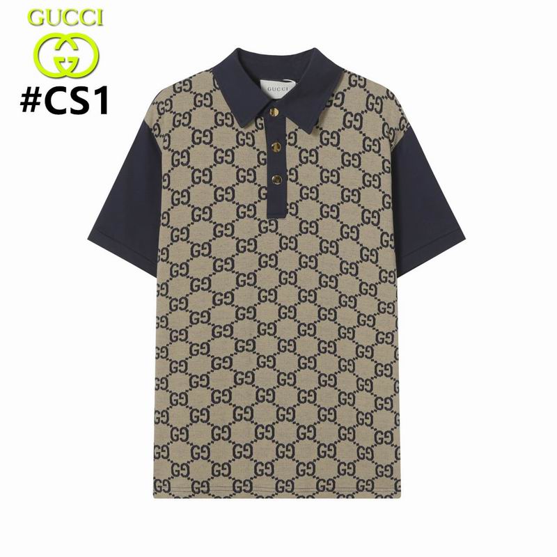 Wholesale High-quality G.ucci Short Sleeve Lapel Replica T-Shirts for sale