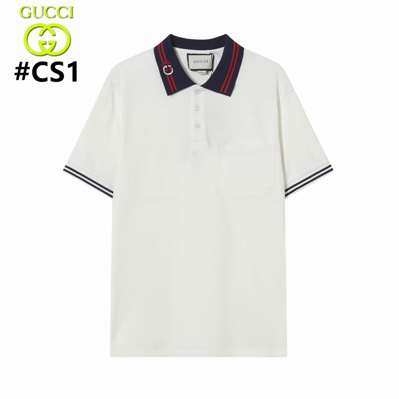 Wholesale High-quality G.ucci Short Sleeve Lapel Replica T-Shirts for sale