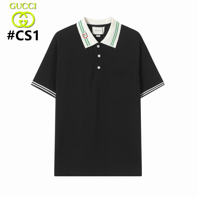 Wholesale High-quality G.ucci Short Sleeve Lapel Replica T-Shirts for sale