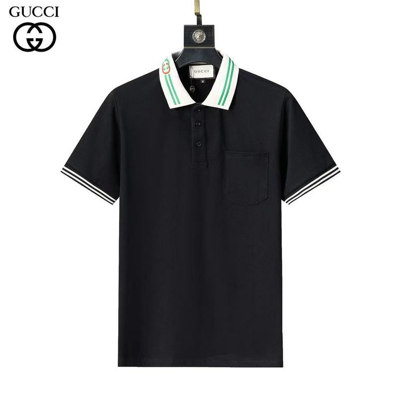 Wholesale High quality G ucci Short Sleeve Lapel Mens T Shirts for Sale