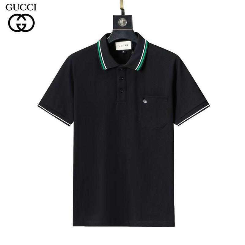 Wholesale High quality G ucci Short Sleeve Lapel Mens T Shirts for Sale