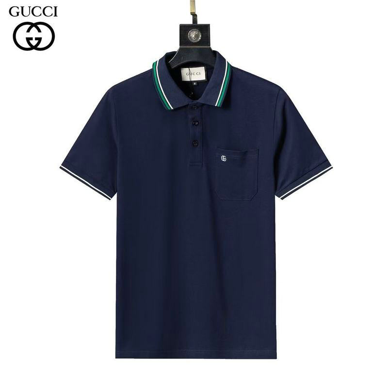 Wholesale High quality G ucci Short Sleeve Lapel Mens T Shirts for Sale