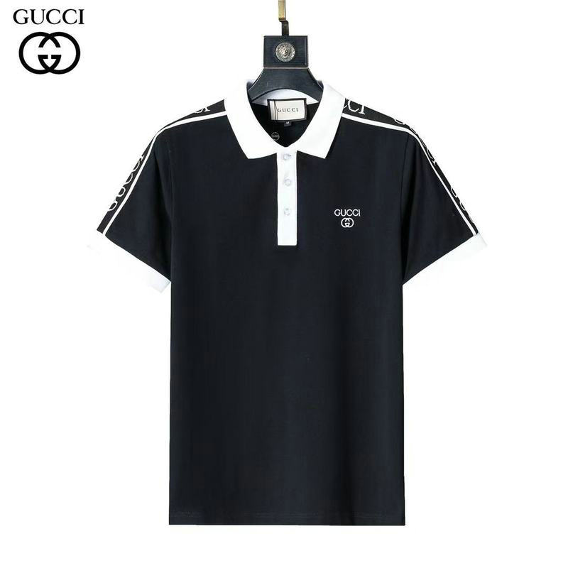 Wholesale High quality G ucci Short Sleeve Lapel Mens T Shirts for Sale