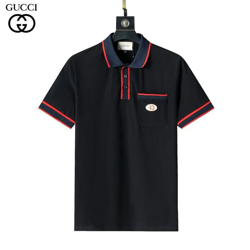 Wholesale High quality G ucci Short Sleeve Lapel Mens T Shirts for Sale