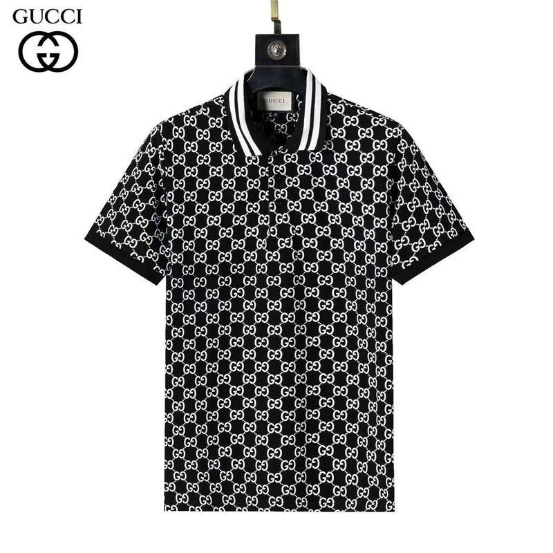 Wholesale High quality G ucci Short Sleeve Lapel Mens T Shirts for Sale