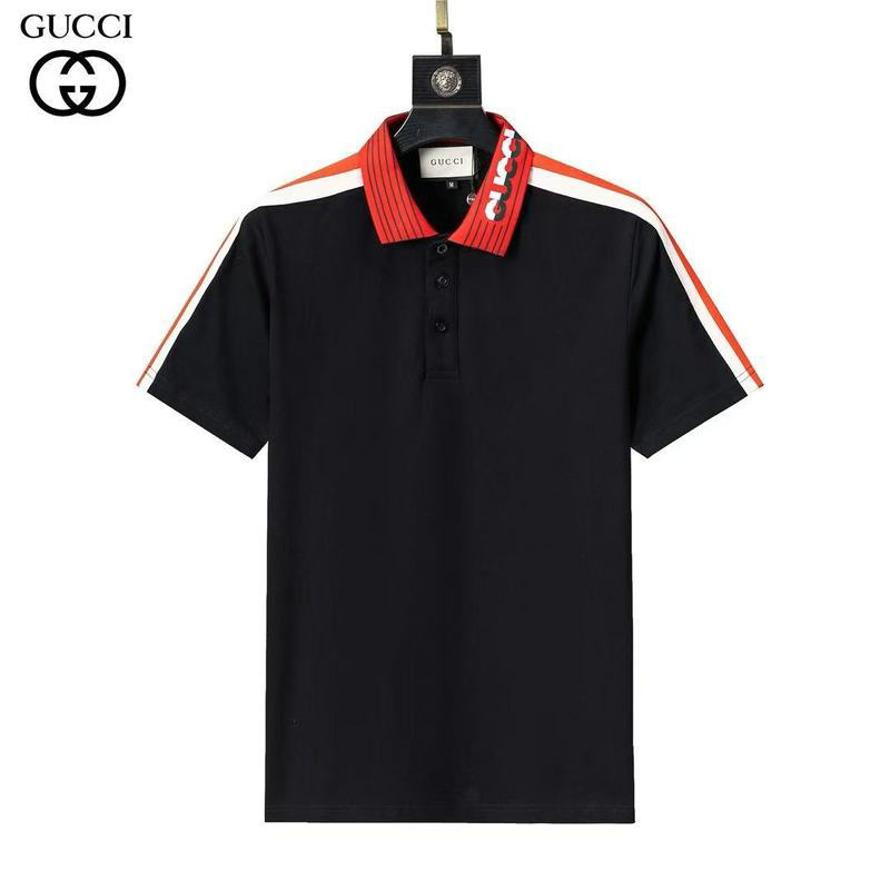 Wholesale High quality G ucci Short Sleeve Lapel Mens T Shirts for Sale