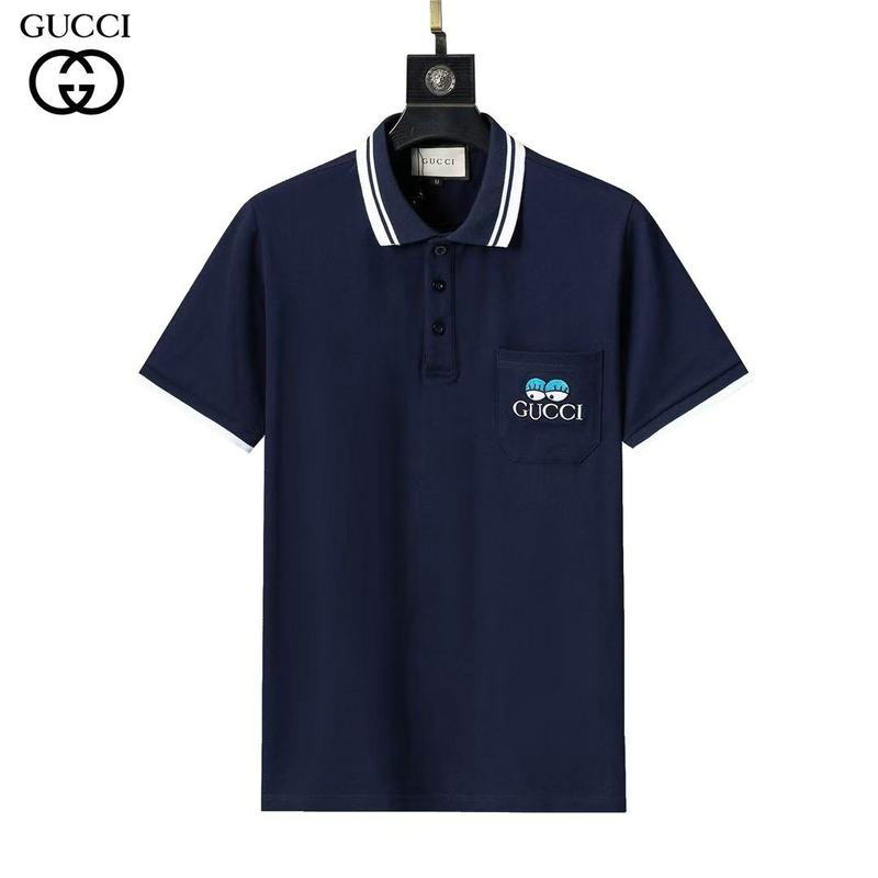 Wholesale High quality G ucci Short Sleeve Lapel Mens T Shirts for Sale