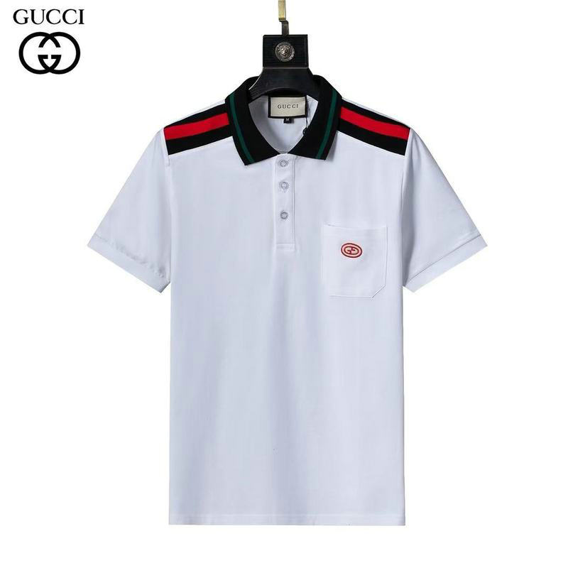 Wholesale High quality G ucci Short Sleeve Lapel Mens T Shirts for Sale