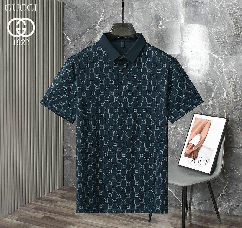 Wholesale Cheap High quality G ucci Short Sleeve Lapel Mens T Shirts for Sale