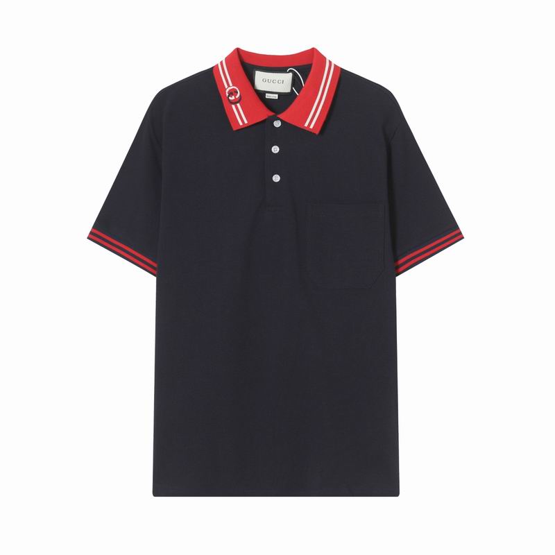 Wholesale High-quality G.ucci Short Sleeve Replica Designer Lapel T-Shirts for sale