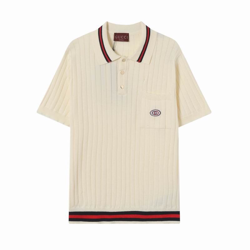 Wholesale High-quality G.ucci Short Sleeve Replica Designer Lapel T-Shirts for sale