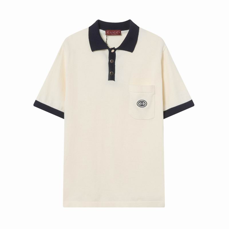 Wholesale High-quality G.ucci Short Sleeve Replica Designer Lapel T-Shirts for sale