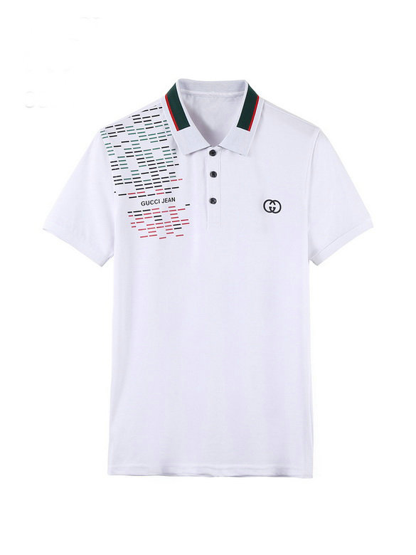 Wholesale Cheap G ucci men Short Sleeve Polo Lapel T-Shirts for Sale