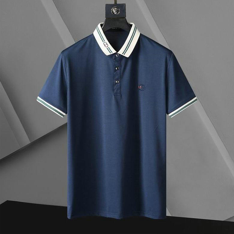 Wholesale Cheap G ucci men Short Sleeve Polo Lapel T-Shirts for Sale