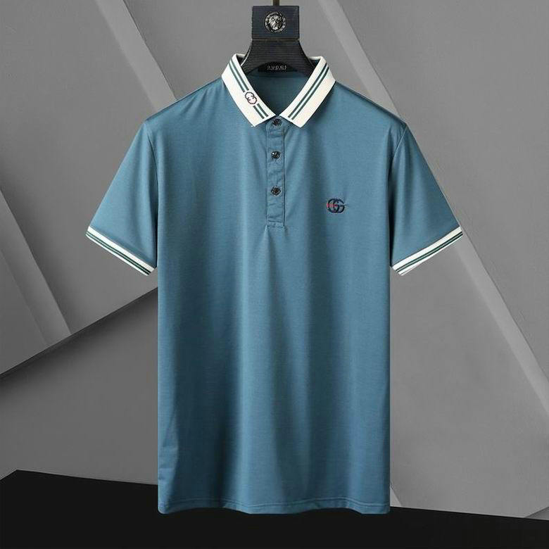 Wholesale Cheap G ucci men Short Sleeve Polo Lapel T-Shirts for Sale