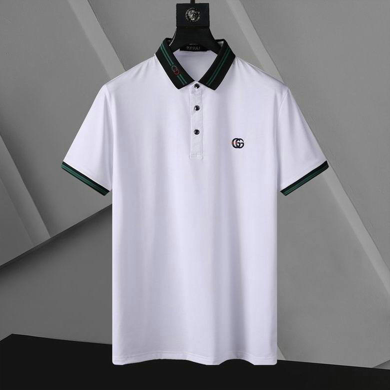 Wholesale Cheap G ucci men Short Sleeve Polo Lapel T-Shirts for Sale