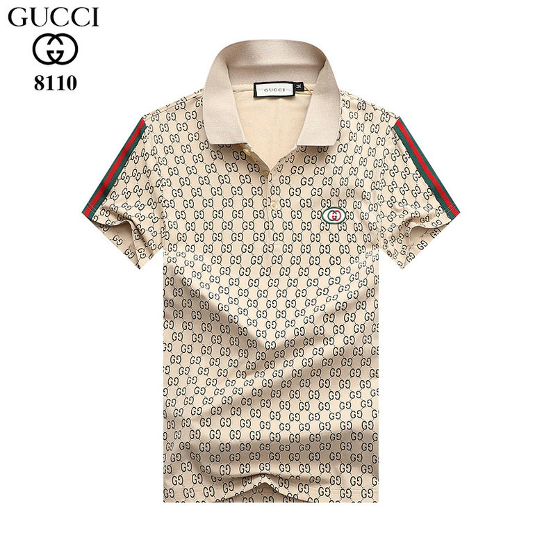Wholesale Cheap G ucci men Short Sleeve Polo Lapel T-Shirts for Sale