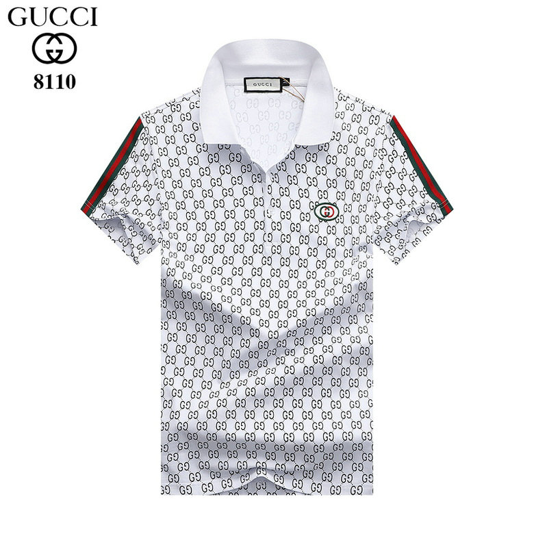 Wholesale Cheap G ucci men Short Sleeve Polo Lapel T-Shirts for Sale