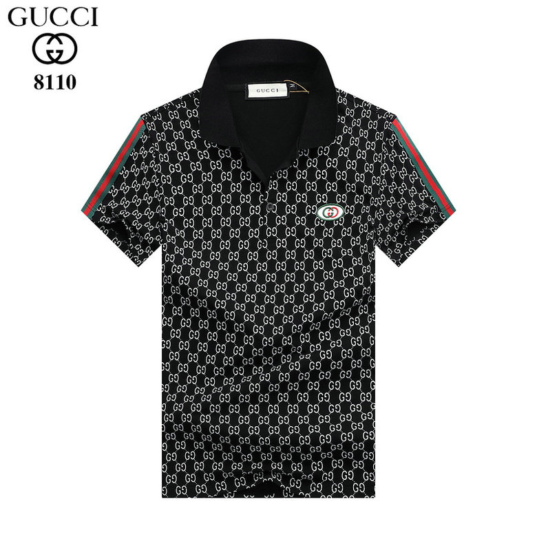 Wholesale Cheap G ucci men Short Sleeve Polo Lapel T-Shirts for Sale