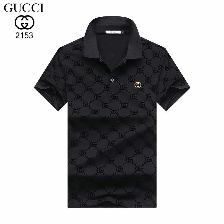 Wholesale Cheap G ucci men Short Sleeve Polo Lapel T-Shirts for Sale