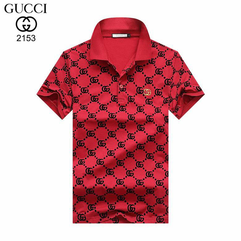 Wholesale Cheap G ucci men Short Sleeve Polo Lapel T-Shirts for Sale