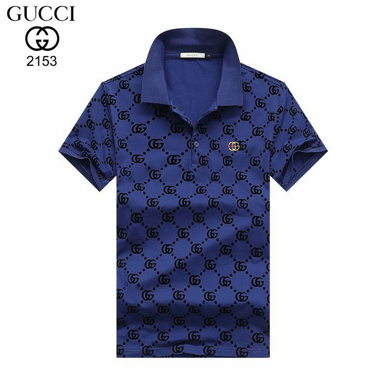 Wholesale Cheap G ucci men Short Sleeve Polo Lapel T-Shirts for Sale