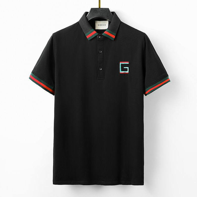 Wholesale Cheap G ucci men Short Sleeve Polo Lapel T-Shirts for Sale