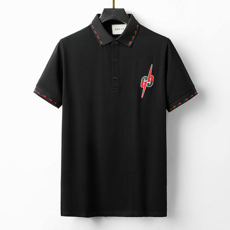 Wholesale Cheap G ucci men Short Sleeve Polo Lapel T-Shirts for Sale