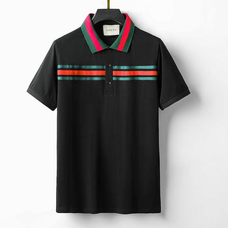 Wholesale Cheap G ucci men Short Sleeve Polo Lapel T-Shirts for Sale