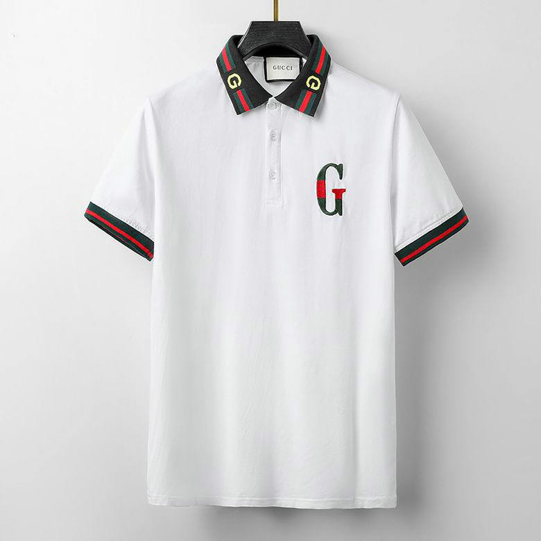 Wholesale Cheap G ucci men Short Sleeve Polo Lapel T-Shirts for Sale