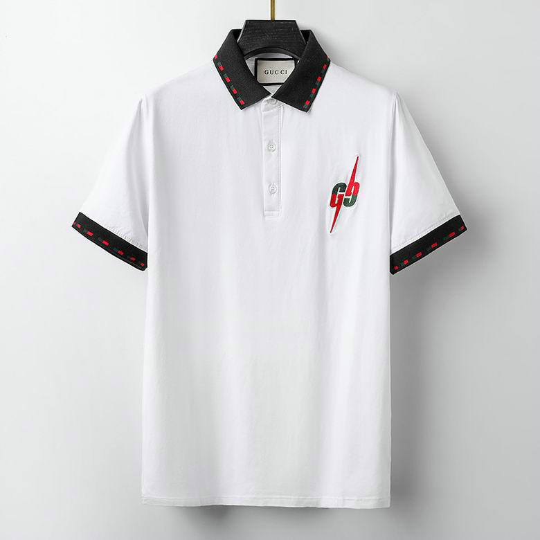 Wholesale Cheap G ucci men Short Sleeve Polo Lapel T-Shirts for Sale