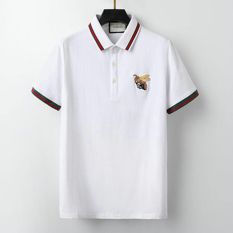 Wholesale Cheap G ucci men Short Sleeve Polo Lapel T-Shirts for Sale