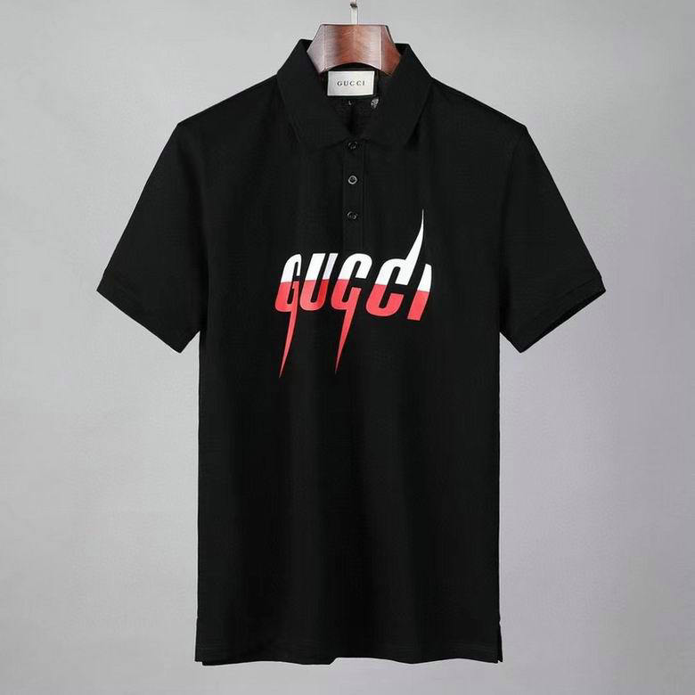 Wholesale Cheap G ucci men Short Sleeve Polo Lapel T-Shirts for Sale