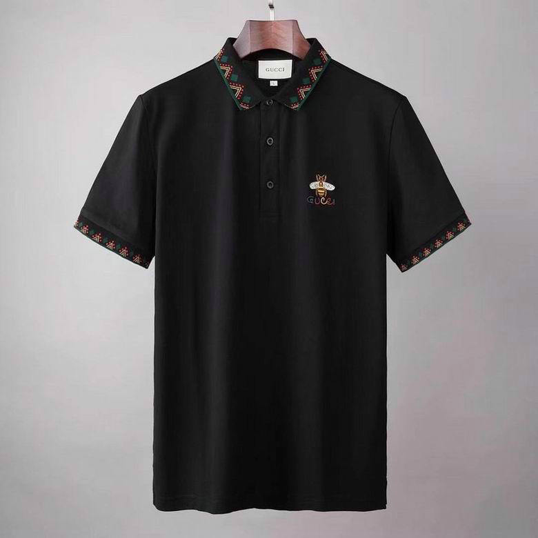 Wholesale Cheap G ucci men Short Sleeve Polo Lapel T-Shirts for Sale