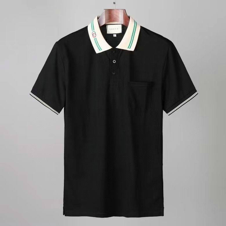 Wholesale Cheap G ucci men Short Sleeve Polo Lapel T-Shirts for Sale