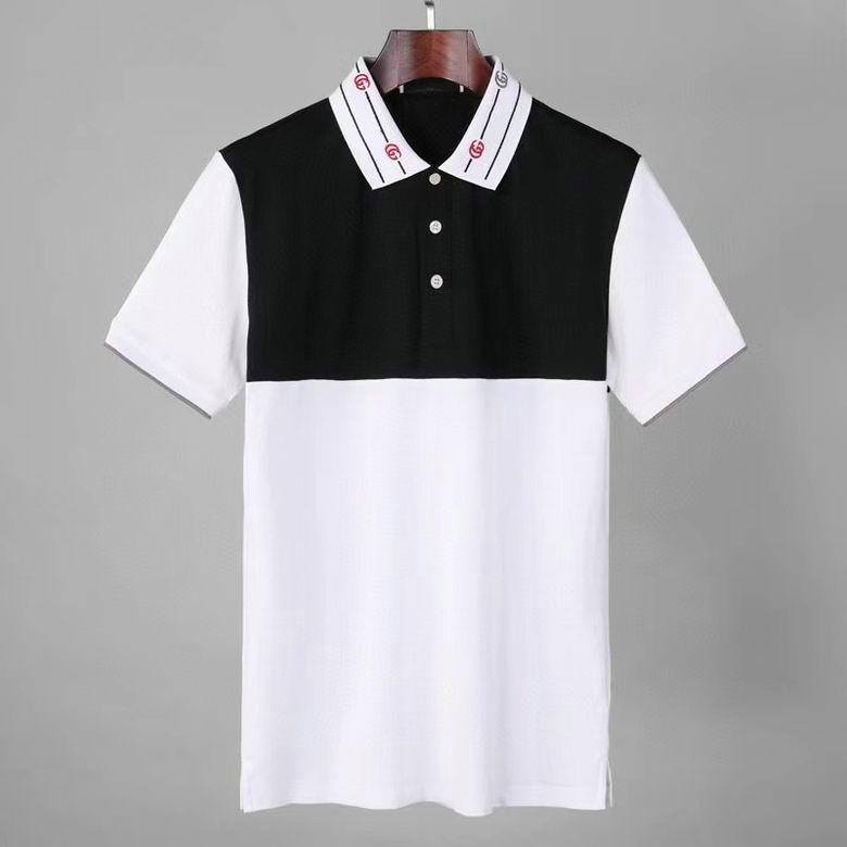 Wholesale Cheap G ucci men Short Sleeve Polo Lapel T-Shirts for Sale
