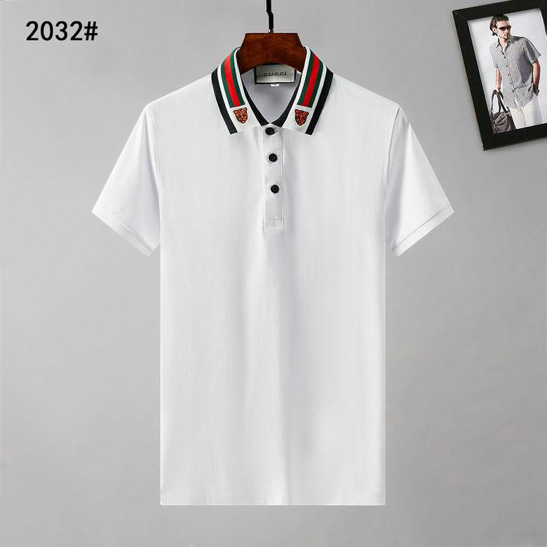 Wholesale Cheap G ucci men Short Sleeve Polo Lapel T-Shirts for Sale