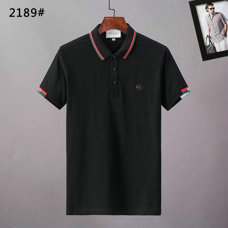 Wholesale Cheap G ucci men Short Sleeve Polo Lapel T-Shirts for Sale